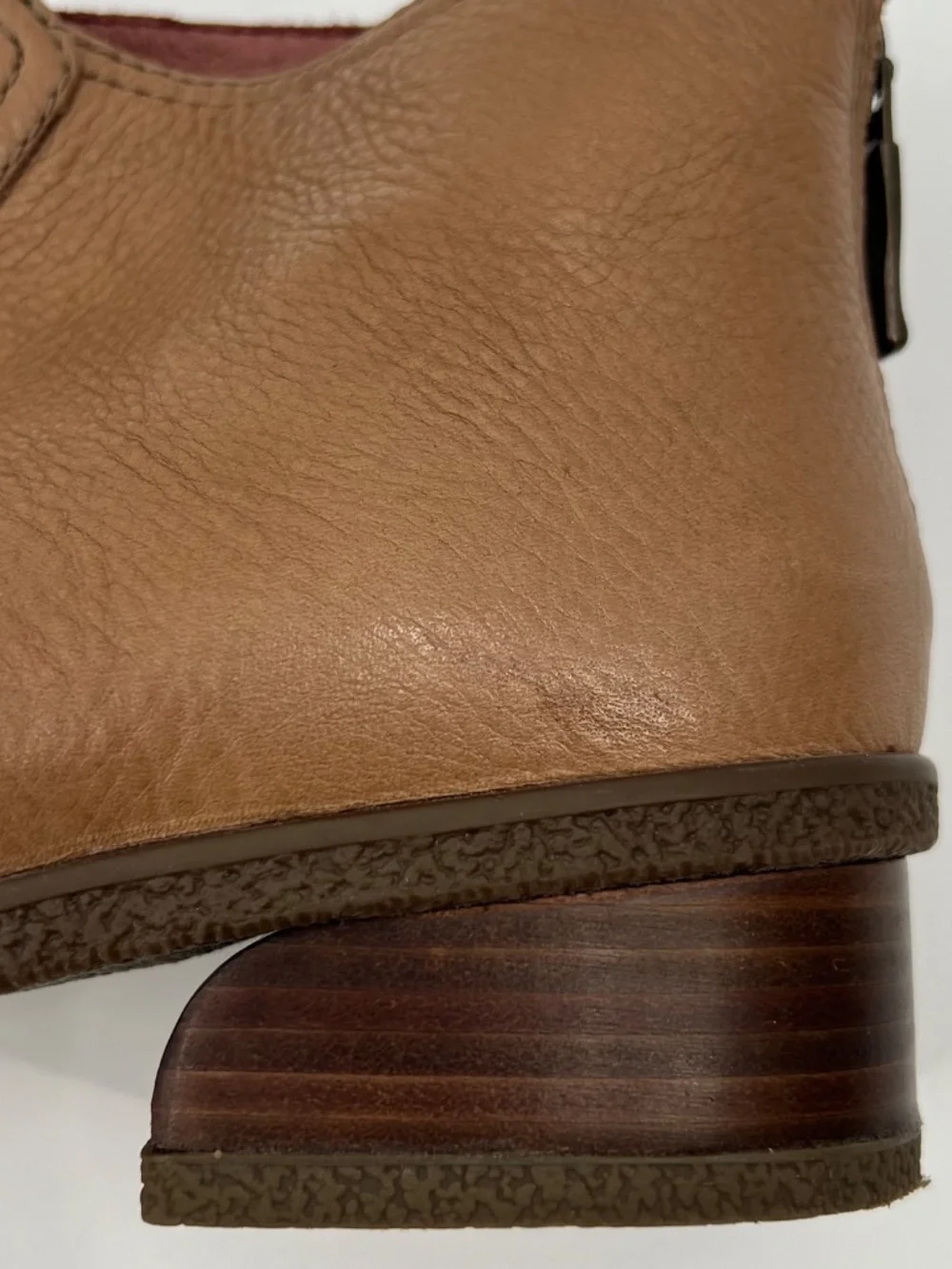 DANSKO Becki Brown Tan Leather Waterproof Booties Back Zip Sz EU 40 US 9.5-10